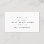 Elegant Sunflower Country Floral  Business Card (Back)