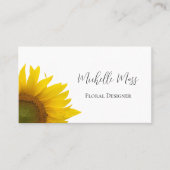 Elegant Sunflower Country Floral  Business Card (Front)
