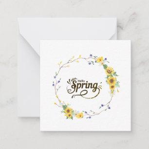 Elegant Sunflower Floral Botanical Wreath Note Card