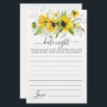 Elegant Sunflower Floral Date Night Card<br><div class="desc">A beautiful yellow sunflower floral border tops this Date Night card.</div>