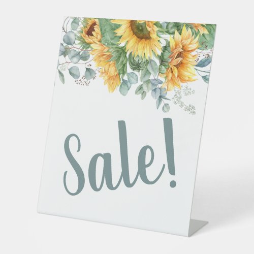 Elegant Sunflower Floral Sale Business Pedestal Sign