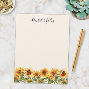 Elegant Sunflower Garden Letterhead