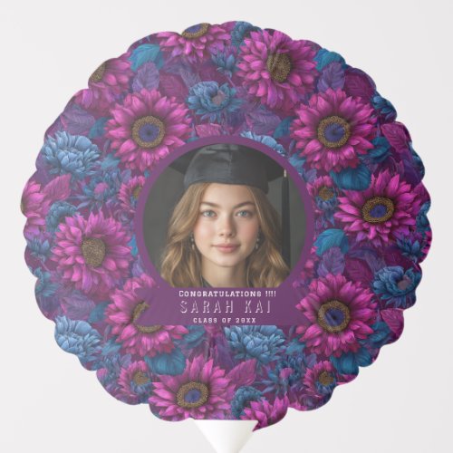 Elegant Sunflower Lover His Graduation Balloon