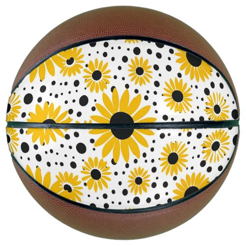 Elegant sunflower pattern  basketball