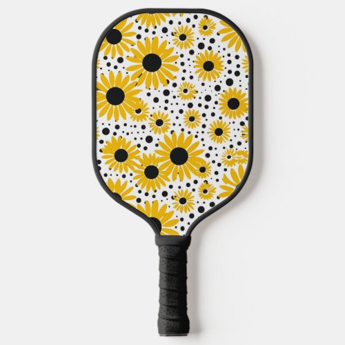 Elegant sunflower pattern  pickleball paddle