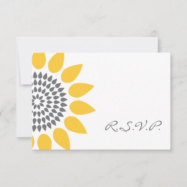 Elegant Sunflower RSVP (Front)