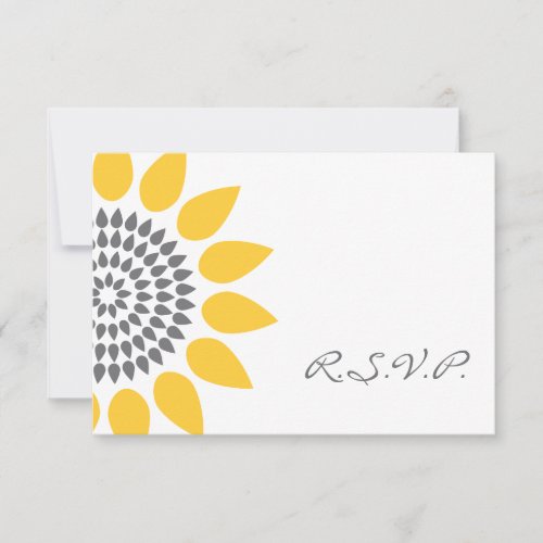 Elegant Sunflower RSVP