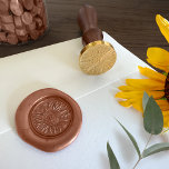 Elegant Sunflower Simple Wedding Monogram Wax Seal Stamp<br><div class="desc">Looking for sunflower wedding or party ideas that will bring a touch of rustic elegance to your big day stationery? Create your own monogram wax seals with a simple DIY template that you can personalize with a custom initial. The unique floral design made with original art by Raphaela Wilson showcases...</div>