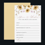 Elegant Sunflower Wedding Advice Card<br><div class="desc">Overall, the Sunflower Advice & Wishes for Bride and Groom Bridal Shower card is a breathtaking blend of autumnal charm and artistic elegance. The intricate sunflower illustrations, the captivating color palette, and the exquisite calligraphy all come together to create a design that is visually stunning and emotionally meaningful. This card...</div>