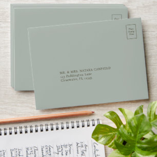 Elegant Sunflower Wedding Invitation Envelope