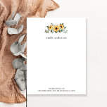 Elegant Sunflower with Your Business Name Letterhead<br><div class="desc">This elegant stationery letterhead features rustic watercolor sunflowers and leaves in yellow gold and green,  and is personalized with your name or your company name. Your address or social media info goes onto the bottom.</div>