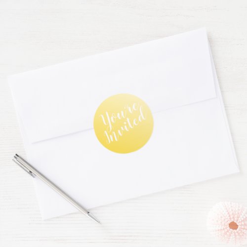 Elegant Sunflower Yellow Envelope Seals