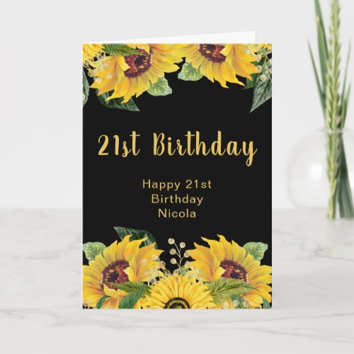 Elegant Sunflowers and Foliage Birthday Party