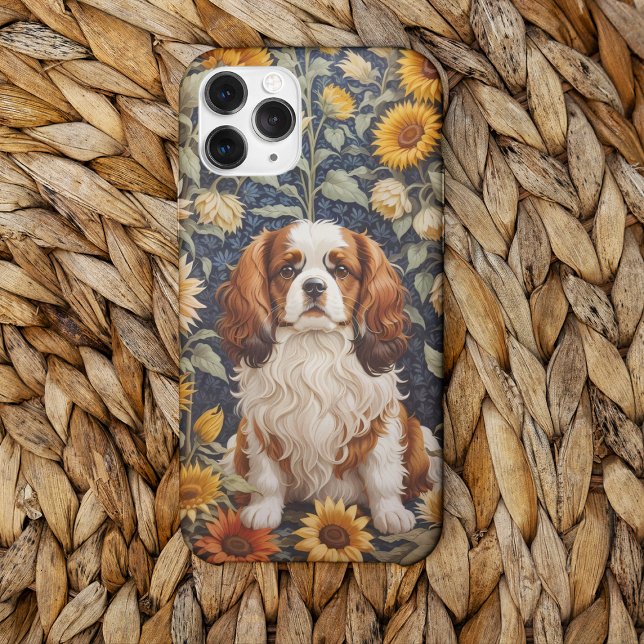 Elegant Sunflowers Cavalier King Charles Spaniel  Case-Mate iPhone Case (Creator Uploaded)