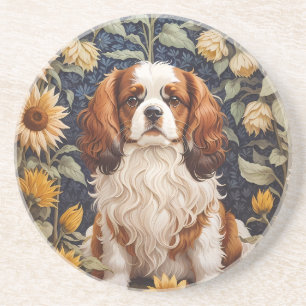 Elegant Sunflowers Cavalier King Charles Spaniel Coaster