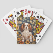 Elegant Sunflowers Cavalier King Charles Spaniel  Poker Cards