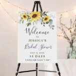 Elegant Sunflowers Eucalyptus Bridal Shower Foam Board<br><div class="desc">Elegant Sunflowers Eucalyptus Bridal Shower Poster.
The default size is 8 x 10 inches,  you can change it to a larger size. 
For further customization,  please click the "customize further" link and use our design tool to modify this template.
If you need a help,  contact me,  please.</div>