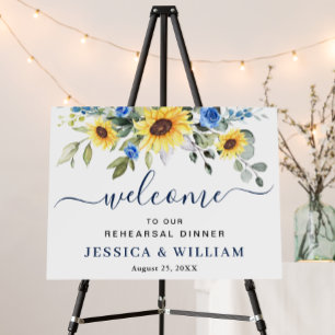 Elegant Sunflowers Eucalyptus REHEARSAL DINNER Foam Board
