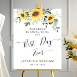 Elegant Sunflowers Eucalyptus Rehearsal Dinner Poster<br><div class="desc">Elegant Sunflowers Eucalyptus Rehearsal Dinner Poster.
The default size is 8 x 10 inches,  you can change it to a larger size. 
For further customization,  please click the "customize further" link and use our design tool to modify this template.
If you need a help,  contact me,  please.</div>