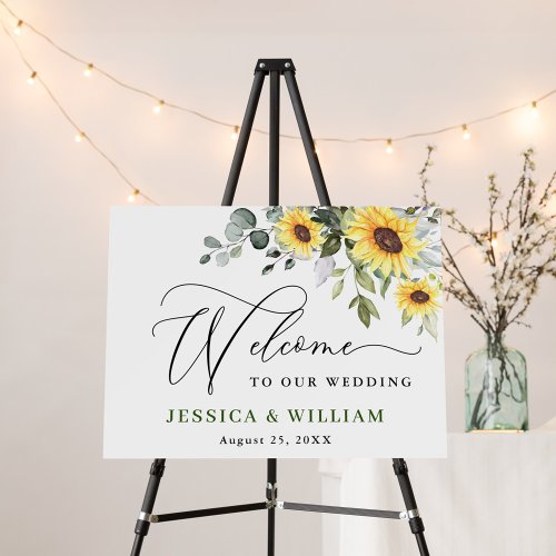 Elegant Sunflowers Eucalyptus WEDDING Foam Board