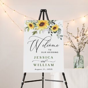 Elegant Sunflowers Eucalyptus WEDDING Foam Board