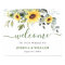Elegant Sunflowers Eucalyptus Wedding Welcome Sign