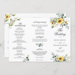 Elegant Sunflowers Floral Wedding Ceremony Program<br><div class="desc">For further customization,  please click the "customize further" link and use our design tool to modify this template. If you prefer Thicker papers / Matte Finish,  you may consider to choose the Matte Paper Type. 
 If you need help or matching items,  please contact me.</div>