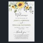 Elegant Sunflowers Floral Wedding Ceremony Program<br><div class="desc">For further customization,  please click the "customize further" link and use our design tool to modify this template. If you prefer Thicker papers / Matte Finish,  you may consider to choose the Matte Paper Type. 
 If you need help or matching items,  please contact me.</div>