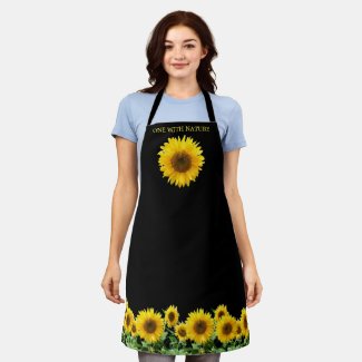 Elegant Sunflowers on Black