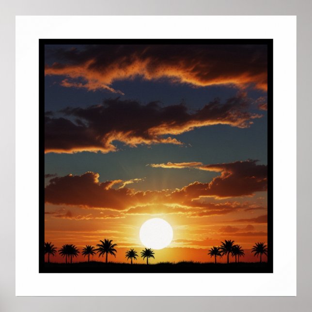 Elegant Sunrise Panoramic Wall Art (Front)
