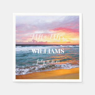 Elegant Sunset Beach Tropical Summer Elegant Napkins