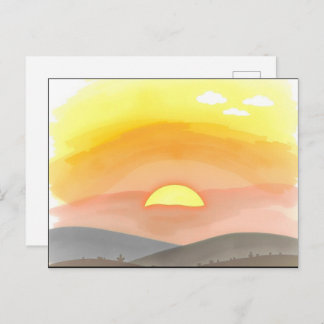 Elegant Sunset Horizon Scenic Postcard