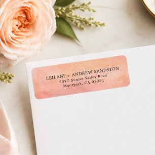 Elegant Sunset Mountain Watercolor Label