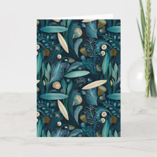 Elegant Surfboard and Kelp Beach Wrapping Paper Card