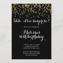 Elegant Surprise Birthday Party Glitter Confetti