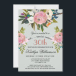 Elegant SURPRISE Handpainted 30th Birthday Party Invitation<br><div class="desc">Start this special Surprise 30th birthday celebration in a elegant style with this beautifully hand painted invitation with colorful yet gentle flowers -- leading with blush pink and greenery, yet adding interesting other touches of color. All of the text can be personalized for your party including the guest of honor's...</div>