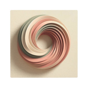 Elegant Surreal Spiral Metal Art Print