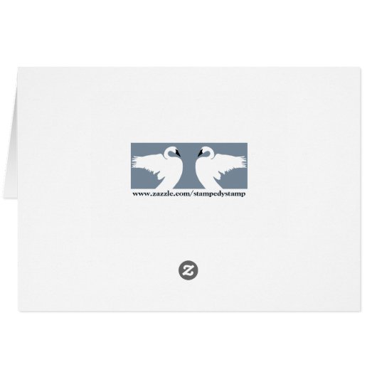 Elegant Swan, Birthday Invitation (Back Horizontal)