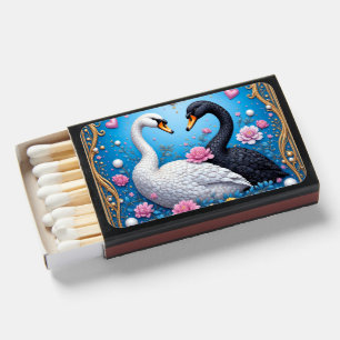 Elegant Swan Couple Wedding Gift & Table Decor Matchboxes