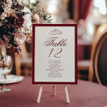 Elegant Swan Deep red Table Seating Chart cards<br><div class="desc">Elegant Swan Deep red Table Seating Chart cards 
Matching items available.</div>