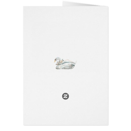 Elegant Swan Floral Thank You (Back)