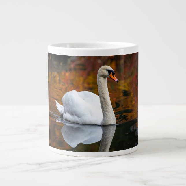 Elegant Swan Giant Coffee Mug (Front)