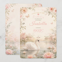 Elegant Swan Lake Birthday