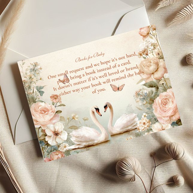 Elegant Swan Lake Flora  Diapper Raffle Enclosure Card (Creator Uploaded)