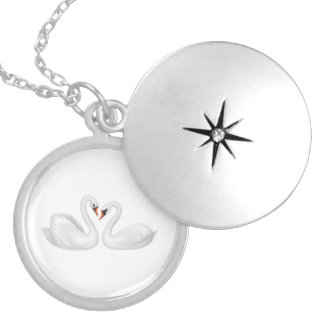 Elegant Swan Love Pendant Necklace