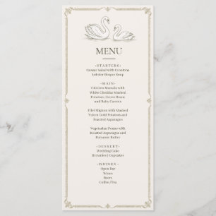 Elegant Swan Old Money Wedding Menu