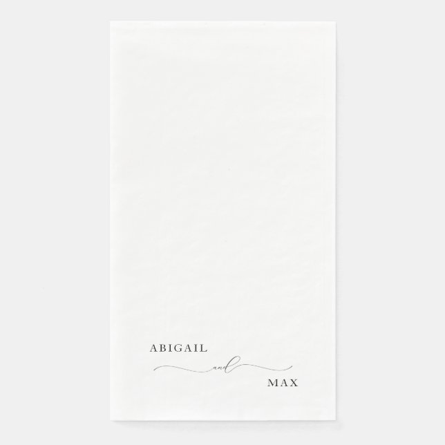 Elegant Swash Wedding Paper Guest Towels (Front)