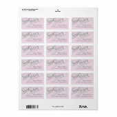 Elegant Sweet 16 Address Label in Pale Pink (Full Sheet)