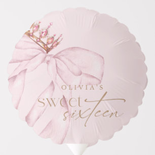 Elegant Sweet 16 Blush Pink Birthday Balloon