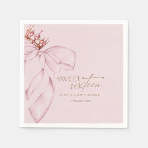 Elegant Sweet 16 Blush Pink Birthday Napkins